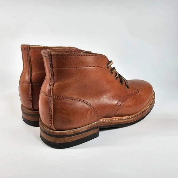Truman Boot Co Service Work Boots Mens Size 6 USA Chukka Dainite Lug Sole Tan - Picture 6 of 16